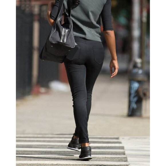 Lululemon Womens Everyday Pant Sz 4 Black Skinny Athleisure Reflective Ascent - Picture 2 of 12